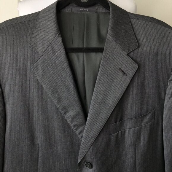 Ermenegildo Zegna Traveller Charcoal Gray Three Button Blazer Jacket Size 56R - Picture 7 of 12